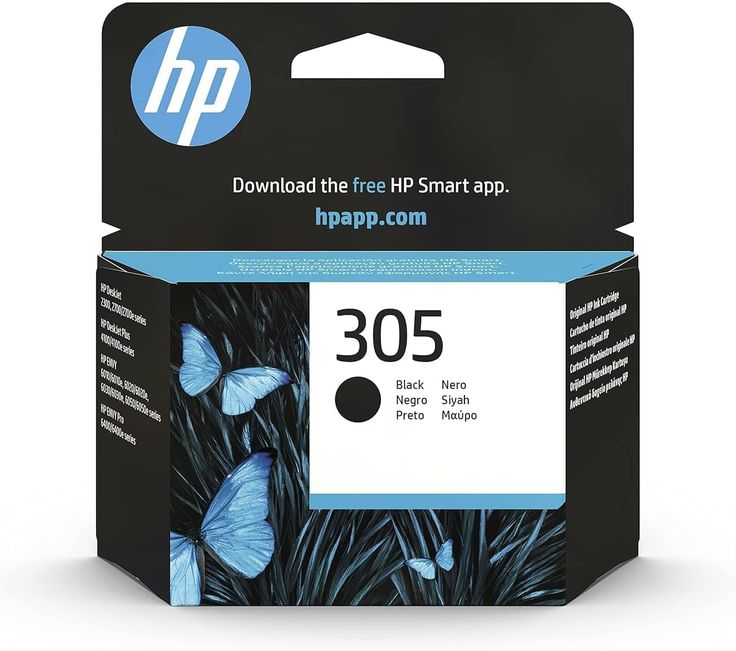 HP 3YM61AE 305 Original Ink Cartridge, Black, Single Pack and £10 Instant Ink Credit